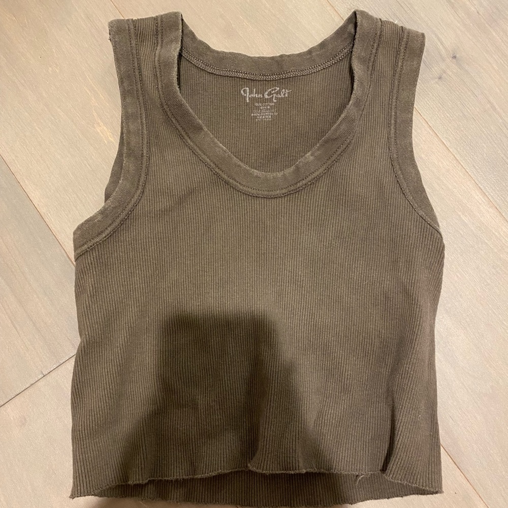 John galt brown crop tank